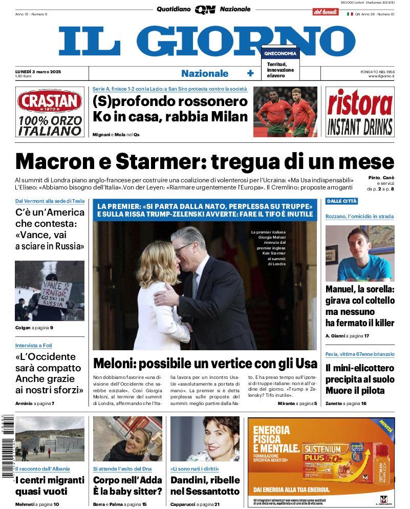 Prima-pagina-il giorno-edizione-di-oggi-20250303